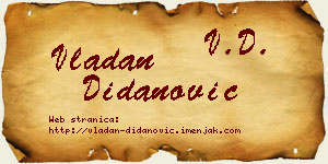 Vladan Didanović vizit kartica